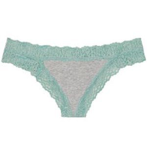 New Victoria’s Secret PINK Lace Trim Thong Panties - Large
